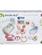 Tender Leaf Toys Set mobilier camera rurala din lemn Dovetail 20 piese