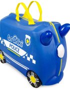 Trunki Valiza pentru copii Ride-On Masina de Politie Percy Albastru 46 cm