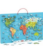 Viga Puzzle magnetic Harta lumii si tabla de scris