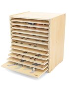 Viga Set 12 puzzle-uri Montessori cu raft de depozitare