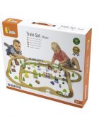 Viga Set de trenulete din 90 de piese