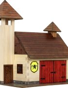 Walachia Set de constructie arhitectura Statie de pompieri 128 piese din lemn