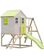 Wendi Toys Casuta de gradina cu platforma tobogan si leagan Lime Lodge