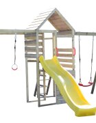 Wendi Toys Turn de joaca cu 2 platforme panou de catarare tobogan leagan si modul de gimnastica