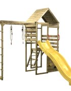 Wendi Toys Turn de joaca cu 2 platforme panou de catarare tobogan si modul de gimnastica