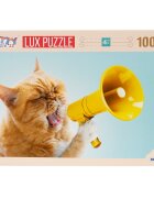 Witty Puzzlezz Puzzle Luxury Pisica cu megafon 100 piese