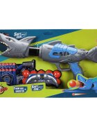 Zapp Toys Arma de jucarie cu 10 sageti si bile din burete Shark Gri