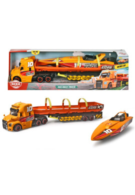 Dickie Camion cu remorca si barca Sea Race Truck 41 cm - BKid.ro