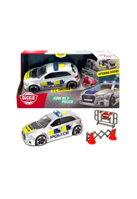 Dickie Masina de politie cu lumini si sunete Audi RS3 15 cm - BKid.ro