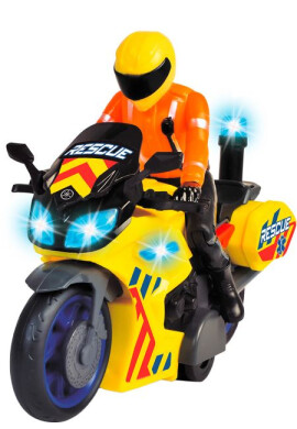 Dickie Motocicleta cu figurina sunete si lumini Rescue Bike - BKid.ro