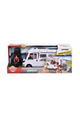 Dickie Rulota Camper Hymer Camping cu figurina si accesorii 30 cm - BKid.ro
