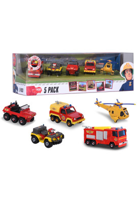 Dickie Set 5 autovehicule Sam Pompierul - BKid.ro