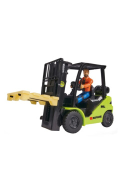 Dickie Stivuitor Clark S25 Forklift 16 cm cu figurina si accesorii - BKid.ro