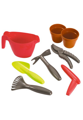 Ecoiffier Carucior cu unelte de gradina 8 piese - BKid.ro