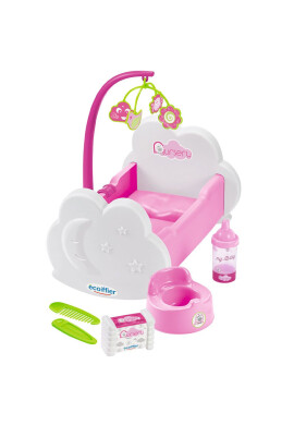 Ecoiffier Jucarie patut balansoar pentru papusi cu carusel - BKid.ro