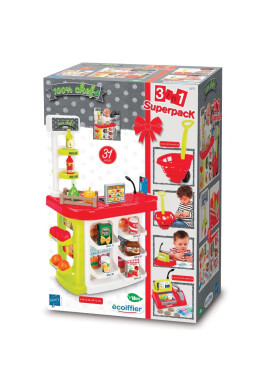 Ecoiffier Supermarket 3 in 1 pentru copii 100% Chef - BKid.ro