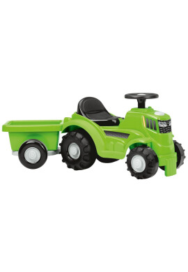 Ecoiffier Tractor ride-on fara pedale cu remorca 81 cm - BKid.ro