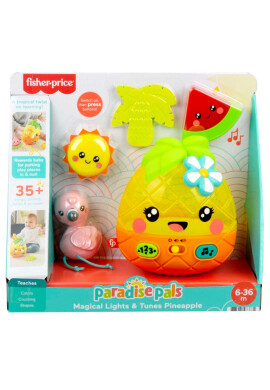 Fisher Price Jucarie bebelusi ananas interactiv cu sunete si lumini Paradise Pals - BKid.ro