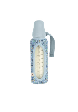 BIBS Husa x Liberty pentru biberonul din sticla 225 ml Chamomile Lawn Baby Blue - BKid.ro