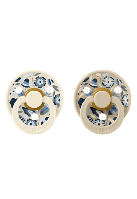 BIBS Set 2 suzete x Liberty Colour Bobo Latex tetina rotunda 0 luni+ IvoryVanilla - BKid.ro