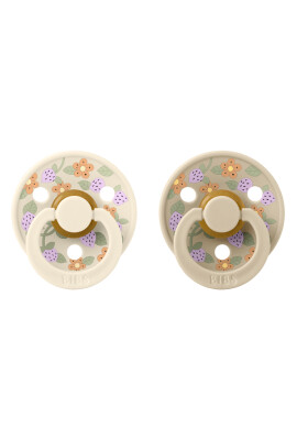 BIBS Set 2 suzete x Liberty Colour Strawberries and Cream Latex tetina rotunda 6 luni+ IvoryVanilla - BKid.ro