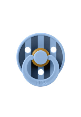 BIBS Suzeta Colour Studio Collection Stripe Latex tetina rotunda 0 luni + Sky Blue - BKid.ro