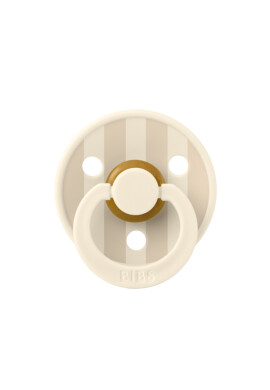 BIBS Suzeta Colour Studio Collection Stripe Latex tetina rotunda 6 luni + IvoryVanilla - BKid.ro