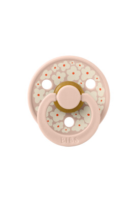 BIBS Suzeta Studio Colour Flower Latex tetina rotunda 0 luni + Blush - BKid.ro