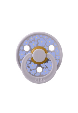 BIBS Suzeta Studio Colour Flower Latex tetina rotunda 6 luni + Fossil Grey - BKid.ro