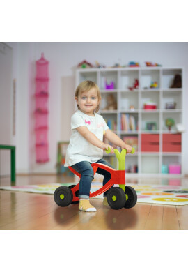 BIG Ride-On fara pedale Flippi red green sezut ergonomic varsta recomandata 15 ani dimensiuni 49x21x36 cm - BKid.ro