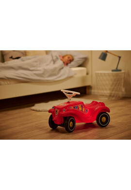 BIG Masinuta copii fara pedale Bobby Car Classic Lumi cu functie de iluminare roti robuste volan cu claxon sistem de cuplaj a unei remorci in fata si in spate de la 1 an pana la 50 kg - BKid.ro