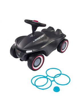 BIG Masinuta pentru copii fara pedale Bobby Car Neo anthrazit potrivita copiilor cu varsta peste 1 an cu greutatea pana la 50 kg roti din cauciuc silentios si volan dotat cu claxon - BKid.ro