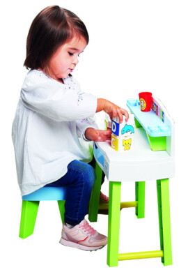 Ecoiffier Masa pentru desenat si creatie My Very First Desk Maxi Abrick - BKid.ro