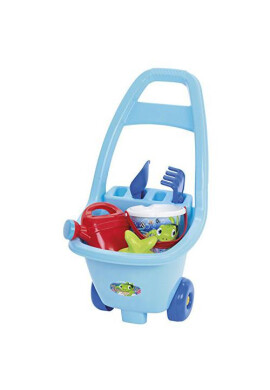 Ecoiffier Masinuta Ranch Trac cu Remorca si Accesorii de Plaja - BKid.ro