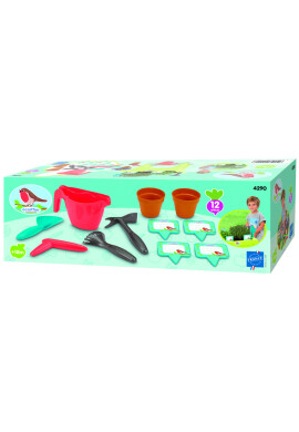 Ecoiffier Set masa gradinarului 18 luni+ 43 x 31 cm cu accesorii verde - BKid.ro