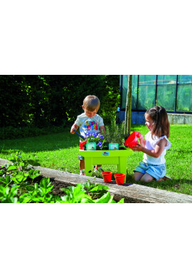 Ecoiffier Set masa gradinarului 18 luni+ 43 x 31 cm cu accesorii verde - BKid.ro