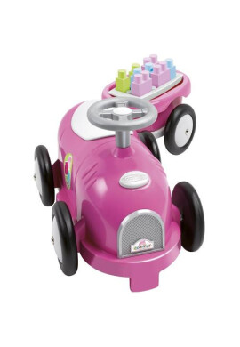 Ecoiffier Trenulet cu Vagon si Cuburi Roz - BKid.ro