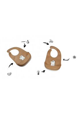 Kidnort Baveta din silicon ajustabila Retter Brun - BKid.ro