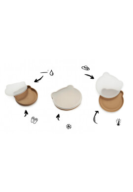 Kidnort Farfurie cu capac pentru copii cu baza antiderapanta 400 ml Retter Brun - BKid.ro