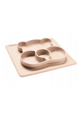 Kidnort Platou compartimentat din silicon anti-alunecare 450 ml Retter Mjolk Bej - BKid.ro