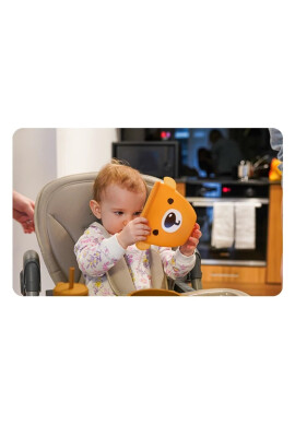 Kidnort Recipient de stocare alimente din silicon cu inchidere zip 350 ml Retter Brun - BKid.ro