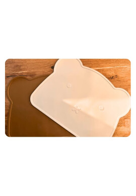 Kidnort Suport farfurie pentru copii din silicon antiderapant Retter Brun - BKid.ro