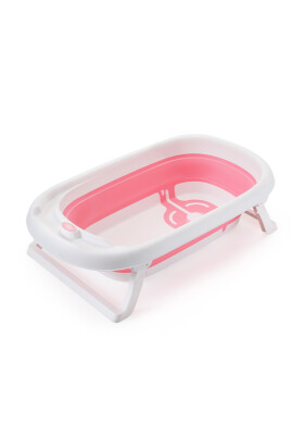 Little Mom Cadita pliabila cu hamac bebelusi detasabil Fold Pink - BKid.ro