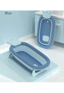 Little Mom Cadita pliabila cu suprafata antiderapanta Crown Blue - BKid.ro