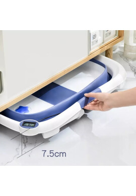 Little Mom Cadita pliabila cu termometru pentru copii grey - BKid.ro