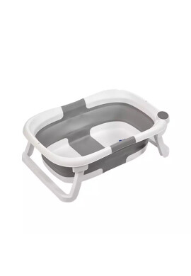 Little Mom Cadita pliabila cu termometru pentru copii grey - BKid.ro