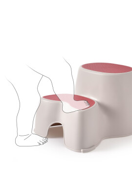 Little Mom Inaltator cu doua trepte Soft Whale Pink - BKid.ro