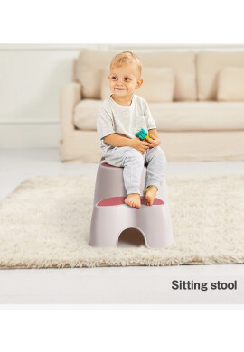 Little Mom Inaltator cu doua trepte Soft Whale Pink - BKid.ro