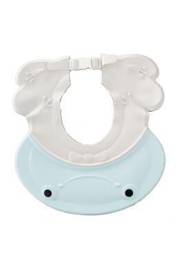 Little Mom Protectie baita pentru ochi si urechi copii ajustabila flexibila cu fixare prin clama dimensiune 27.5 x 26.5 cm Frog Blue - BKid.ro
