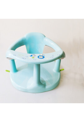 Little Mom Scaun de baie pentru bebelusi design ergonomic cu spatar si cotiere fixare cu ventuze dimensiune 32 x 32 x 20.5 cm Baby Sit Light Blue - BKid.ro